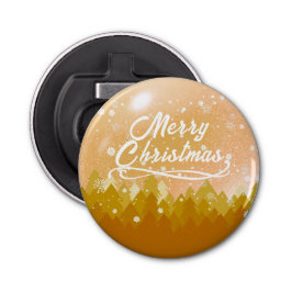 金ゴールドファンシー平和な雪の森メリークリスマス 栓抜き