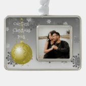 金ゴールドファンシー枠オーナメント シルバープレートフレームオーナメント (正面)