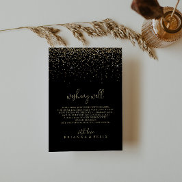 金ゴールドファンシー紙吹雪ス結婚クリプトWishing Well エンクロージャーカード