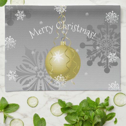 金ゴールドファンシー飾りキッチンタオル キッチンタオル (折り畳み)