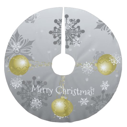 金ゴールドファンシー飾りツリースカート ブラッシュドポリエステルツリースカート (正面)