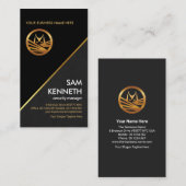 金ゴールドファントムグレーテグランジクスチャセキュリティ 名刺 (正面/裏面)