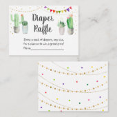 金ゴールドフィエスタサクタスベビーシャワーおむつラッフル エンクロージャーカード (正面/裏面)