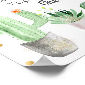 金ゴールドフィエスタサクタスマムオーサバーベビーシャワーサイン ポスター (角)