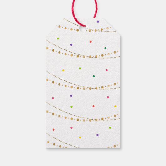 金ゴールドフィエスタサボクムチャスグラシアスベビーシャワー ギフトタグ (裏面)