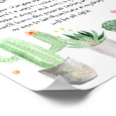 金ゴールドフィエスタサボツおむつ思い赤ちゃんシャワー ポスター (角)