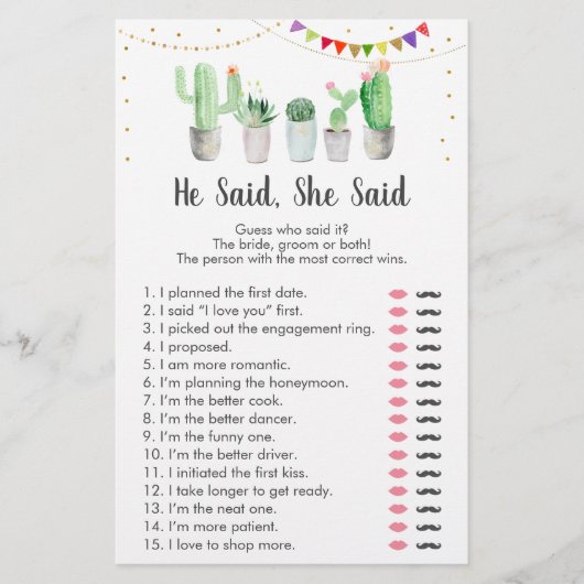 金ゴールドフィエスタサボテン彼は彼女はゲームを言った (正面)