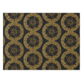 金ゴールドフィエレガントリグリー星形五角形ウィッカスター祭壇 テーブルクロス (正面(横))