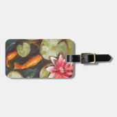 金ゴールドフィッシュコイポンドスイリー ラゲッジタグ (正面横)