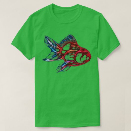金ゴールドフィッシュフラクタル Tシャツ (デザイン正面)