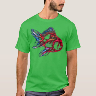 金ゴールドフィッシュフラクタル Tシャツ
