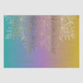 金ゴールドフィリグリーコンプレッシャルマンダラオンパステルレインボー 薄葉紙 (正面)