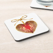 金ゴールドフィリグリーハート コースター (左側)