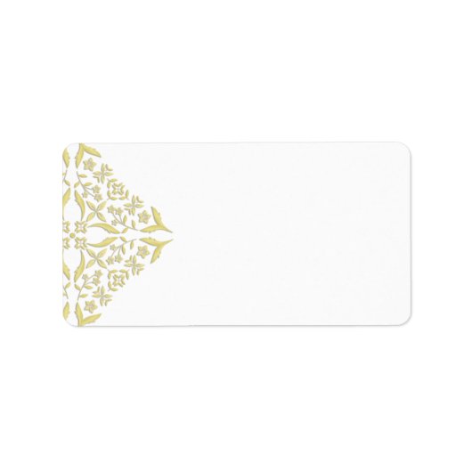 金ゴールドフィリグリー住所 シール (正面)