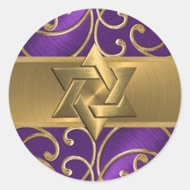 金ゴールドフィリグリーSwirls Star of David ラウンドシール