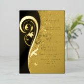 金ゴールドフィリーインスピレーションフォイル招待状 箔招待状 (立ち正面)