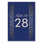 金ゴールドフィリ結婚グリー海軍の表番号 テーブルナンバー (裏面)