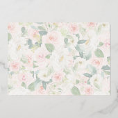 金ゴールドフェアリー最初の誕生日バタフライ 箔招待状 (裏面)