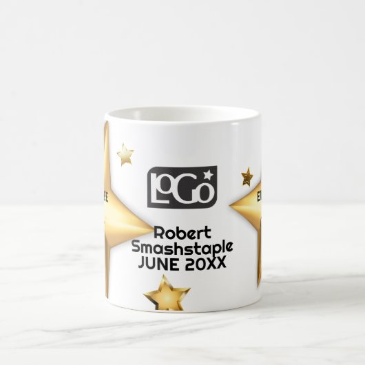 金ゴールドフェイクが今月の社員を主演する コーヒーマグカップ (中央)