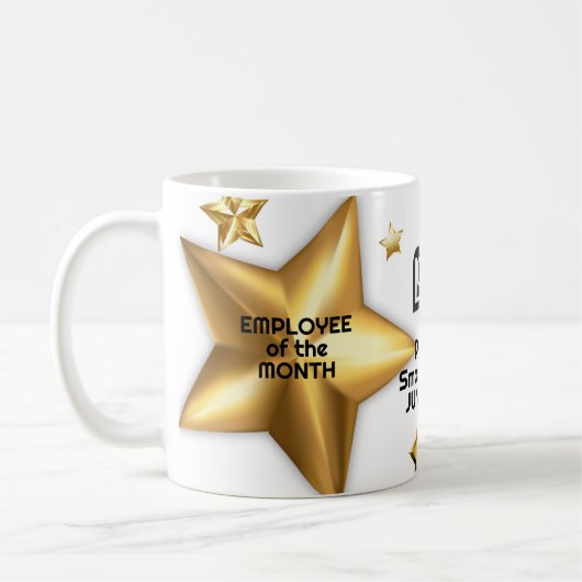 金ゴールドフェイクが今月の社員を主演する コーヒーマグカップ (左)