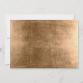 金ゴールドフェイクきらめくシック赤ちゃんシャワー 招待状 (裏面)