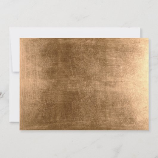 金ゴールドフェイクきらめくシック赤ちゃんシャワー 招待状 (裏面)