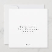 金ゴールドフェイクとホワイトタイポグラフィハッピーニューイヤー シーズンカード (裏面)