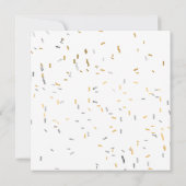 金ゴールドフェイクと銀箔のアダルトモダン誕生日 招待状 (裏面)