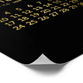 金ゴールドフェイクと黒の年のカレンダー2023ポスター ポスター (角)