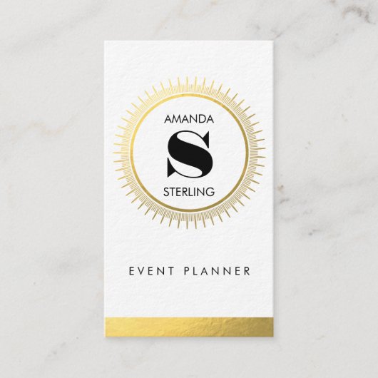 金ゴールドフェイクなホイルの超厚い名刺 名刺 (正面)