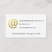 金ゴールドフェイクなホイルの超厚い名刺 名刺 (裏面)