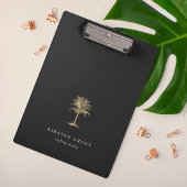 金ゴールドフェイクのPalm Treeロゴ クリップボード