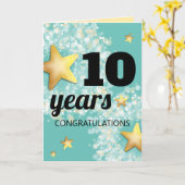 金ゴールドフェイクは世界社員の記念日 カード (黄色い花)