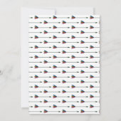 金ゴールドフェイクは野生の一部族の矢の赤ちゃんシャワーカード 招待状 (裏面)