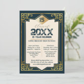 金ゴールドフェイクアールデコ15年高等学校懇親会 招待状 (スタンド正面)