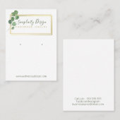 金ゴールドフェイクイヤリングディスプレイ付きハイルフレーム 名刺 (正面/裏面)