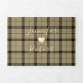 金ゴールドフェイクウィンターウェディングトリフォールド招待状 三つ折り招待状 (カバー)