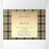 金ゴールドフェイクウィンターウェディングトリフォールド招待状 三つ折り招待状 (内部中)