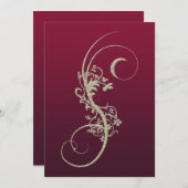 金ゴールドフェイクエンボス結婚式招待状 招待状 (正面/裏面)