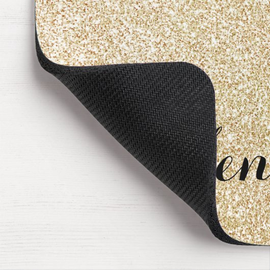 金ゴールドフェイクカスタムグリッタースクリプト名マウスパッド マウスパッド (コーナー)