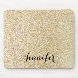 金ゴールドフェイクカスタムグリッタースクリプト名マウスパッド マウスパッド