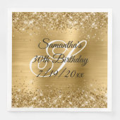 金ゴールドフェイクグリッターとフォイル30歳の誕生日 (正面)
