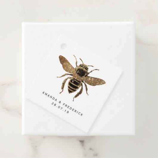 金ゴールドフェイクグリッターとブラッククイーンビーレース結婚ズ フェイバータグ (インサイチュ)