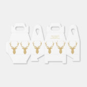 金ゴールドフェイクグリッターの鹿パーソナライズされた フェイバーボックス (折り畳みなし)