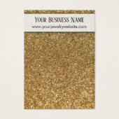 金ゴールドフェイクグリッターイヤリングホルダー表示カード (正面)