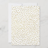 金ゴールドフェイクグリッターキッズガールフォト誕生日 招待状 (裏面)