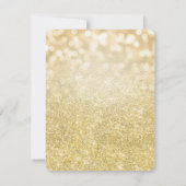 金ゴールドフェイクグリッターグラムライトスイート16th 招待状 (裏面)