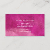 金ゴールドフェイクグリッターシーシェルオンピンク 名刺 (裏面)