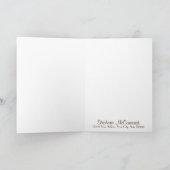 金ゴールドフェイクグリッターダマスク花文様文具 サンキューカード (内部)