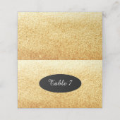 金ゴールドフェイクグリッターテーブルの座席番号 プレイスカード (外部開封)